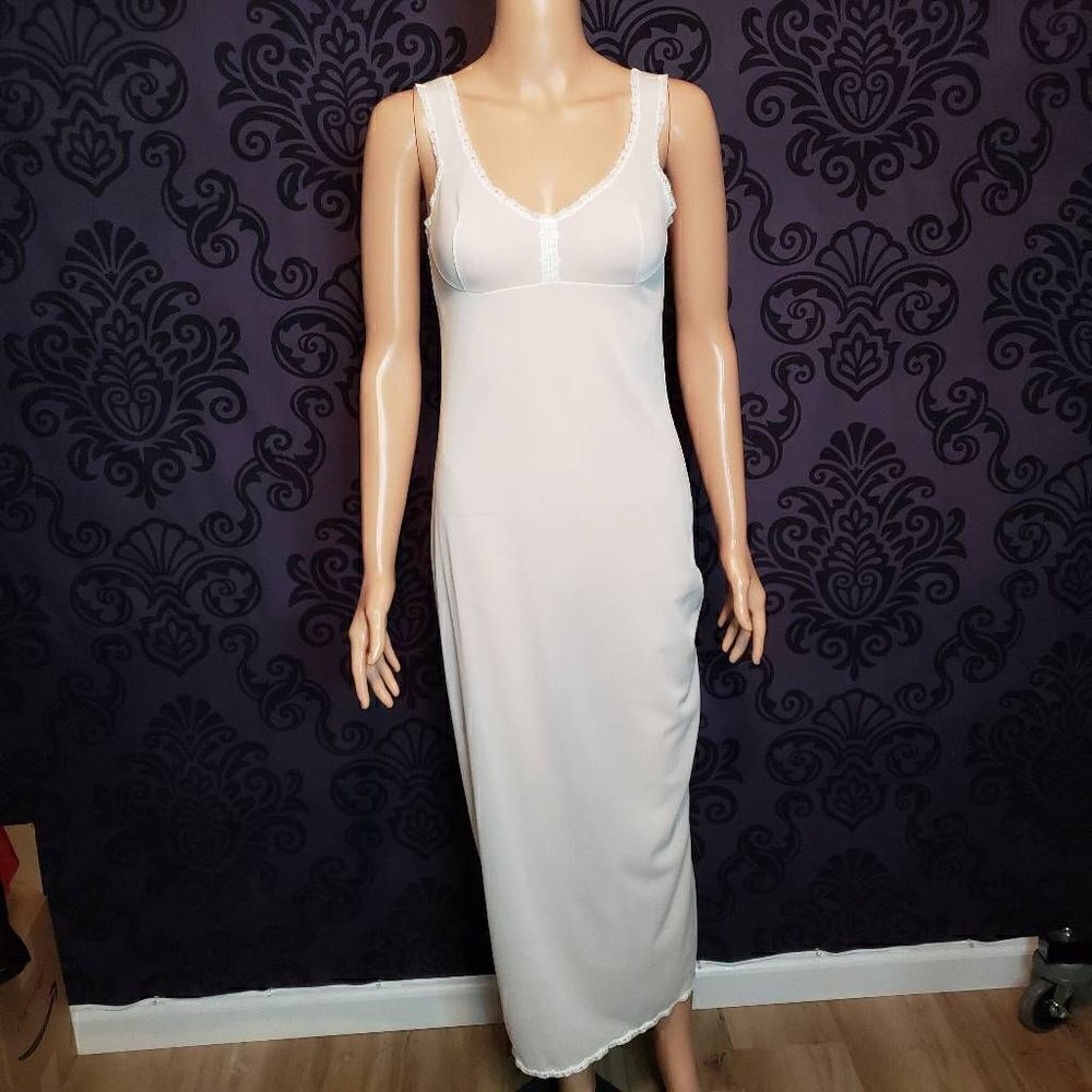 Vintage Vassarette Cream Maxi Slip Nightgown